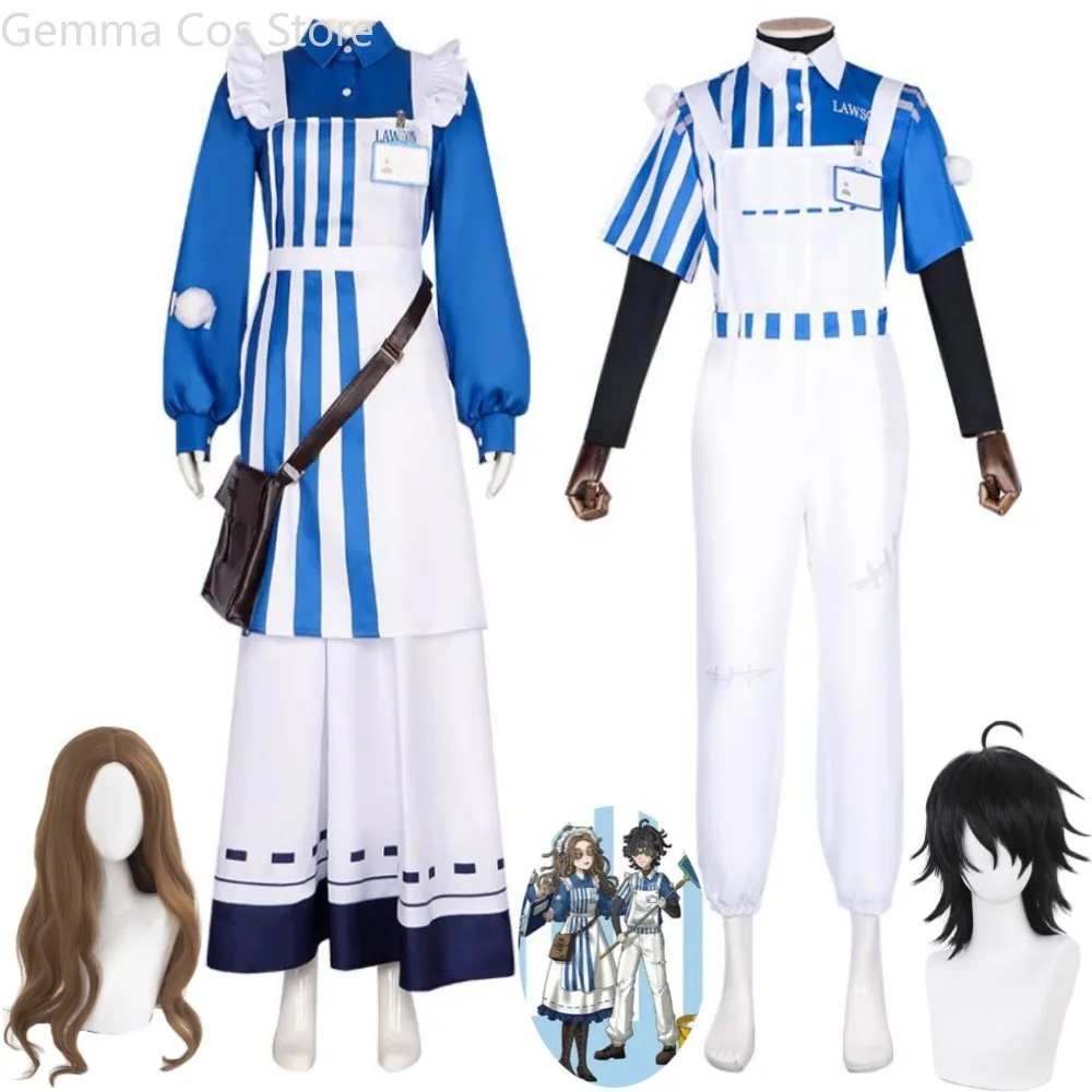 Game Identity Ⅴ Emil Patient Psychologist Ada Mesmer Cosplay Costume Wig Anime Doujin Blue Uniform Halloween Carnival Party Suit