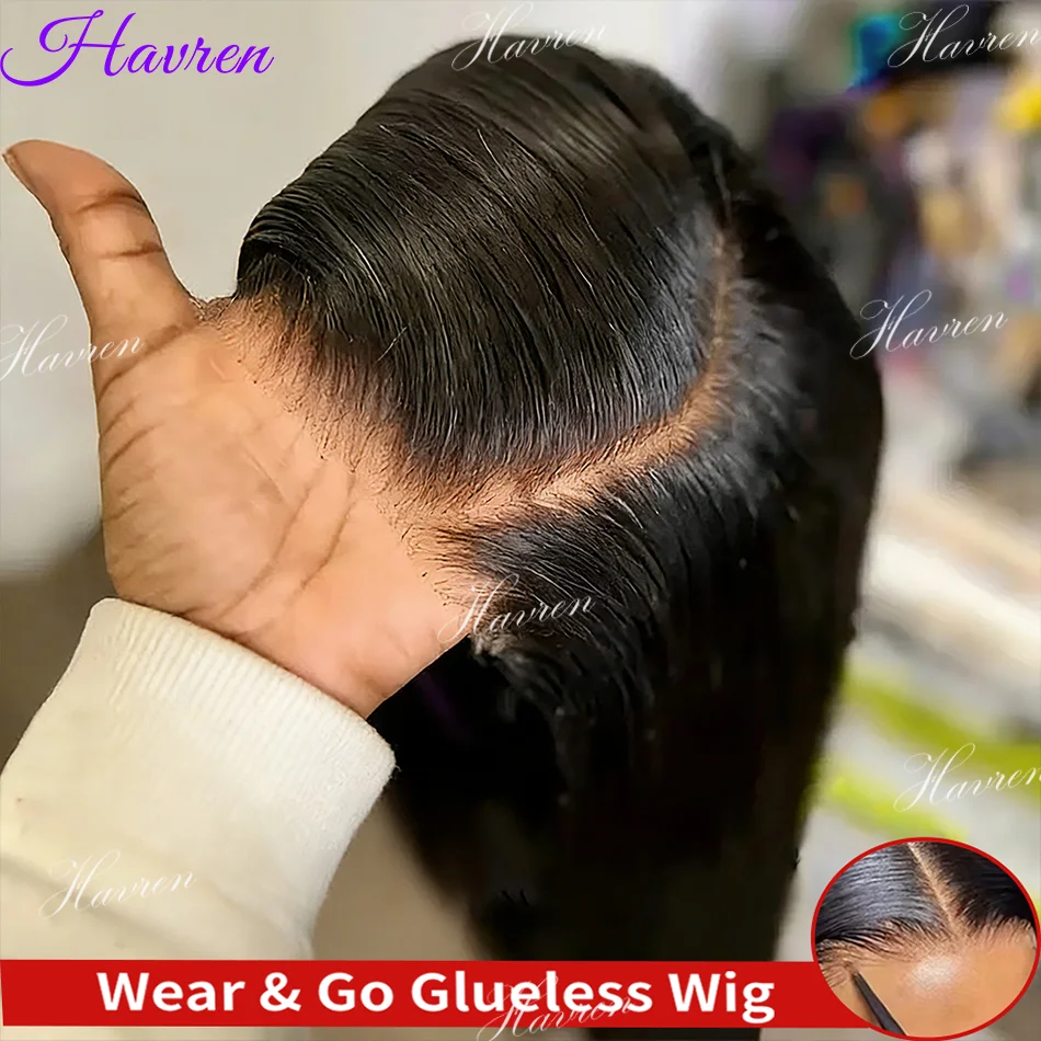 

4X4 Wigs Human Hair Glueless Straight Wigs 5X5 Pre Plucked Natural Black Wig Pre Cut Brazilian Wig 30 36 Inch Closure Wig