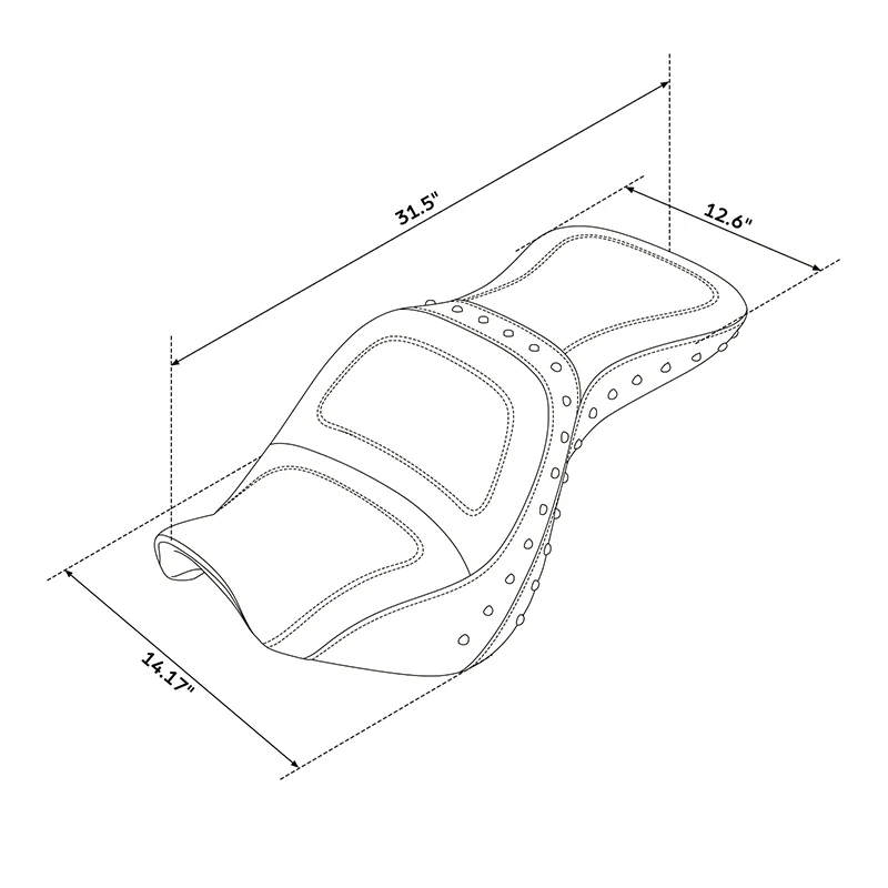 Motorcycle Driver Passenger Seat For Kawasaki Vulcan 900 VN900 Classic 2006-2025 2-Up Seat view 5