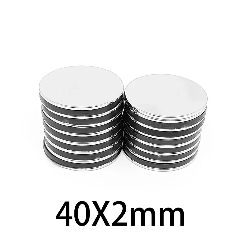 2/5/10/20PCS Rare Earth Magnets Diameter 40x2mm Small Round Magnet 40*2mm Permanent Neodymium Magnetic 40x2mm magnet