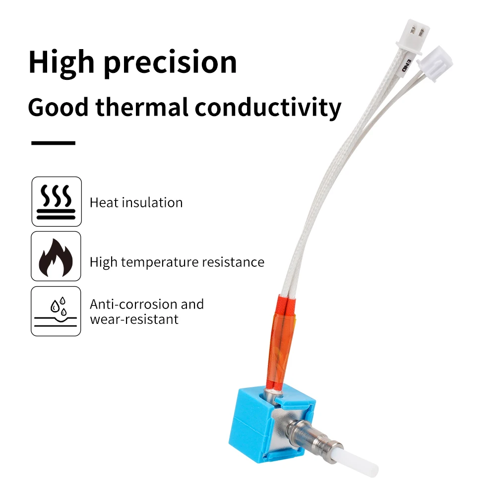 Cabezal de impresión 3D Kobra Hotend, piezas de impresora 3D, calentador de cartucho de extremo caliente para ANYCUBIC Kobra Go Kobra Max Plus j-head Hotend, 24V, 40W