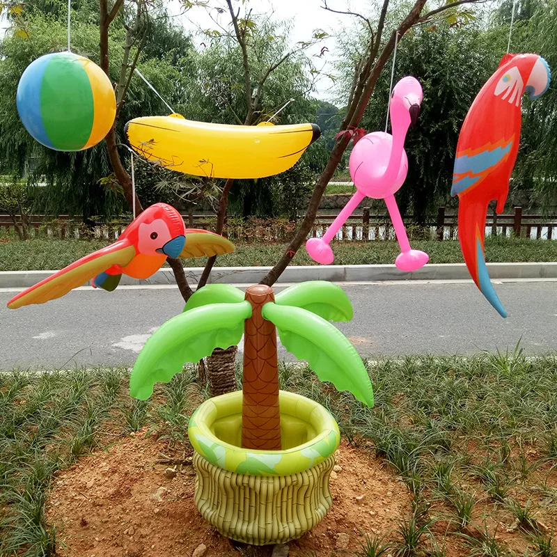 Inflatable Coconut Tree Ice Bucket Inflatable Dolphing Palm Tree Parrot Shark Party Event Props Inflatable Cactus