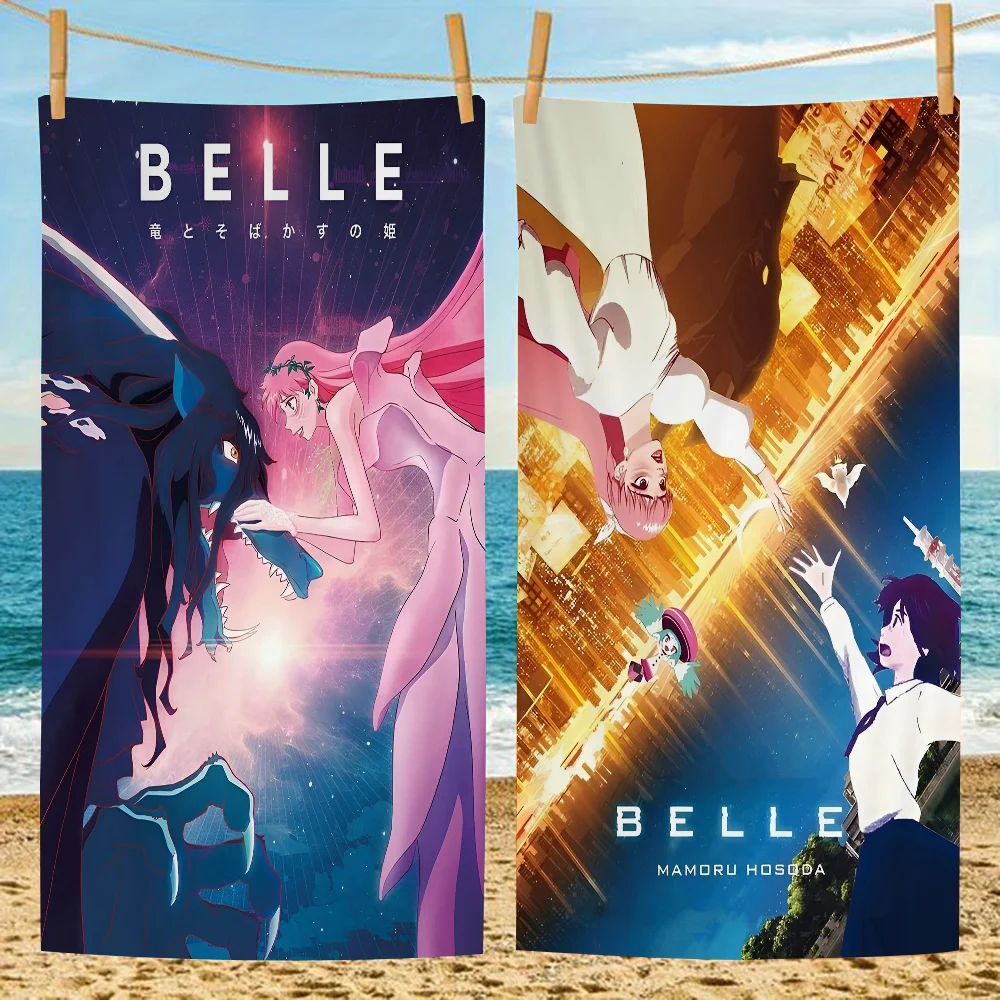 Anime B-Belle Anime Beach Swimming Towel Soft Absorbent Washcloth Children's Gifts For Kids Travel Camping Gym