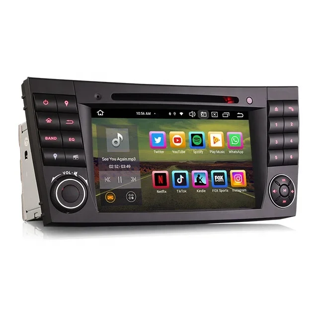 Erisin ES8580E 7 inch BT5.1 IPS Android 12.0 wireless CarPlay 4G car dvd player for Benz E-Class W211 G Class W463 CLS