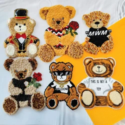 Embroidery Chenille Bear Patch,animal Bears Patches,cartoon Badges Appliques,letter Towel Rose Badge DIY Accessory ID2111291