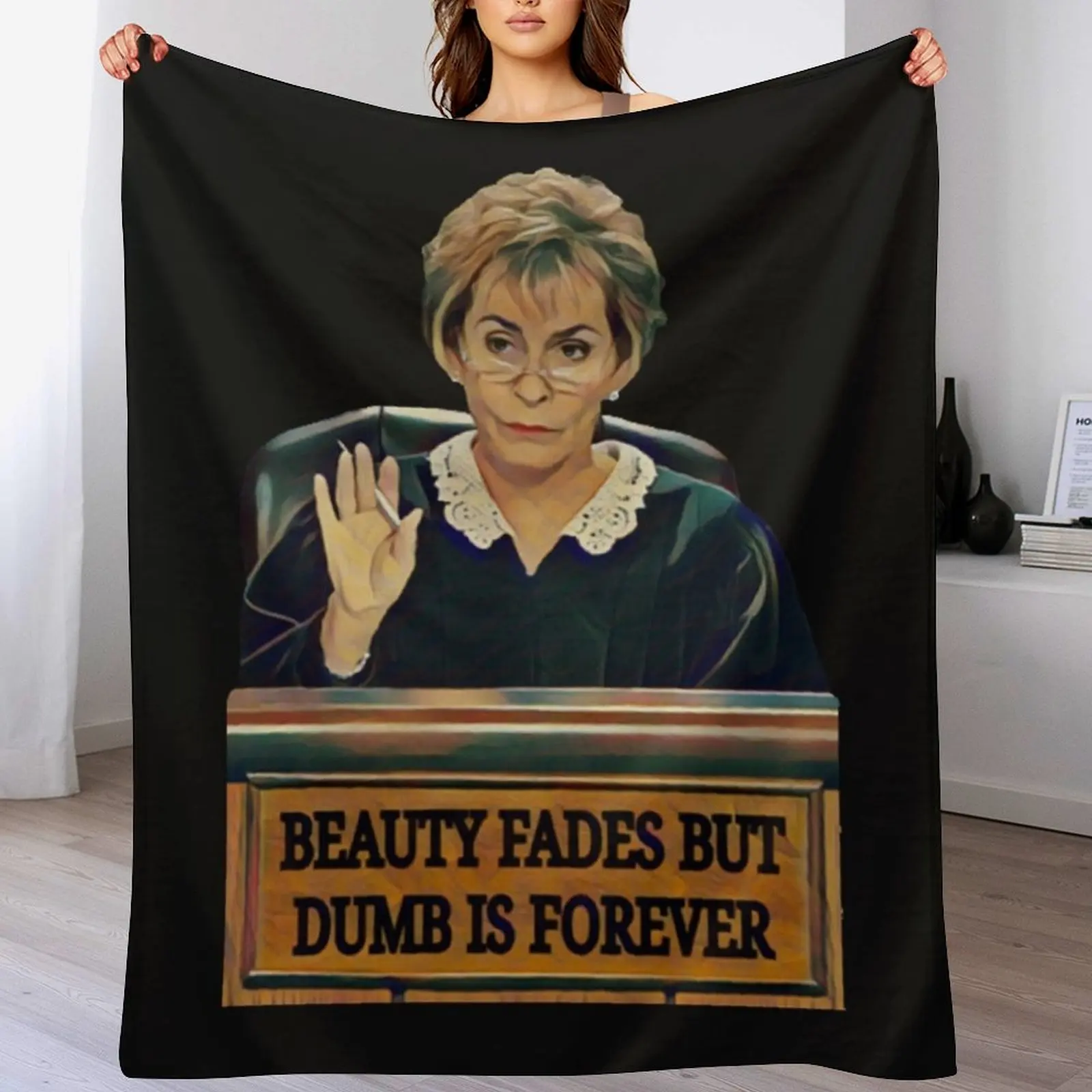 Judge Judy Throw Blanket Stylish Decor Blanket Gift for Friends Roommate