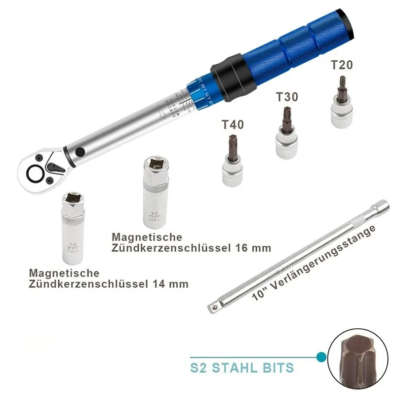 

3/8 "5-60 Нм квадратный привод ± 3% высокоточный динамометрический ключ 8 шт. набор велосипедный мотоцикл автомобильные IDY ручные инструменты новый