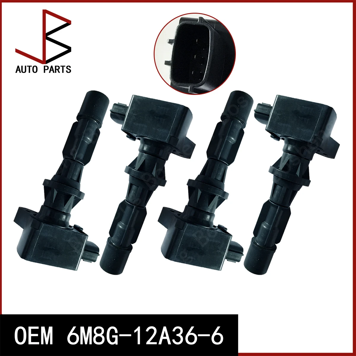 

Комплект из 4 катушек зажигания OEM 6M8G-12A36-6 (6M8G12A366, 6M8G 12A366, 6M8G 12A36, 6M8G-12A366) для MAZDA MX-5 III 2005-2014