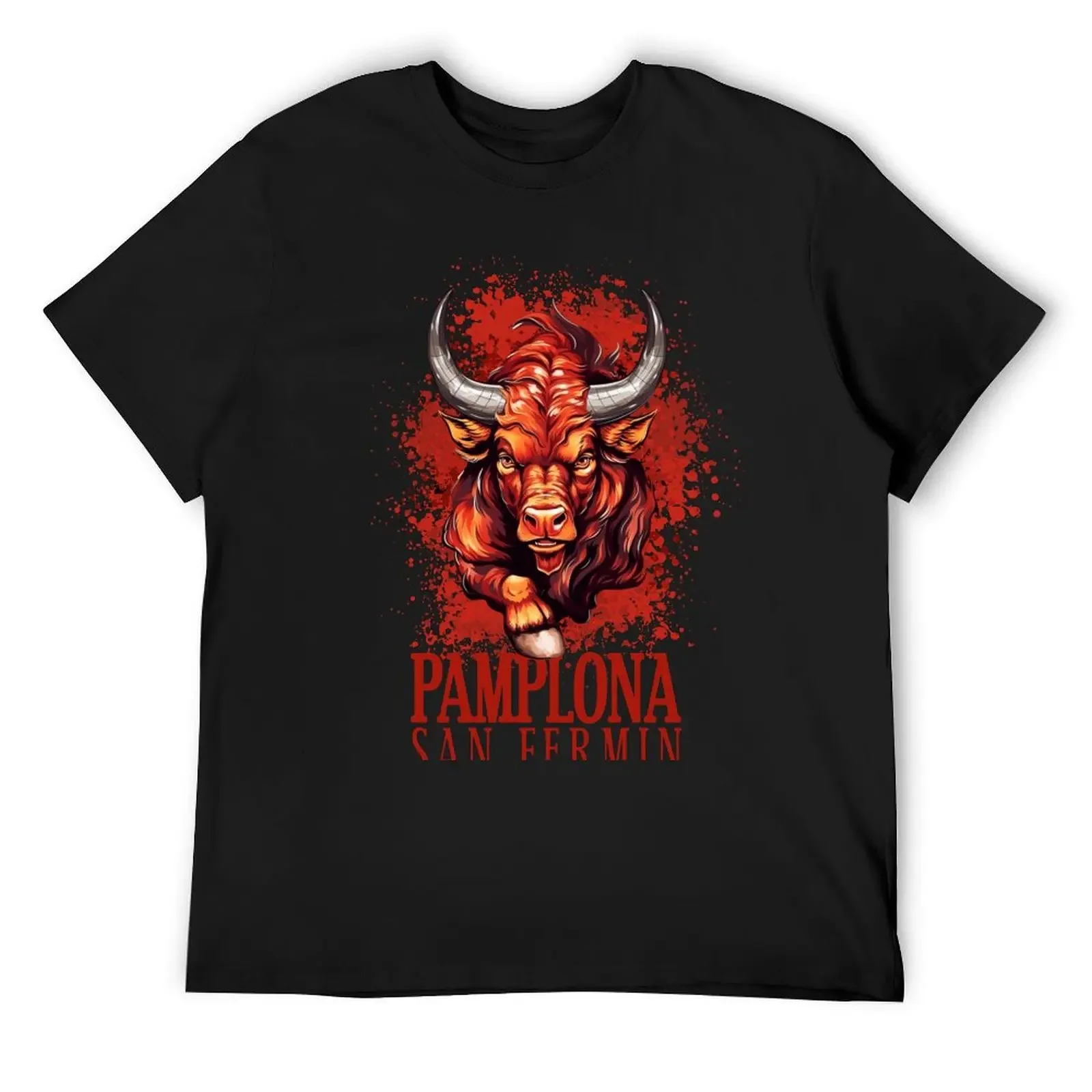 

Pamplona san fermin Bull Run T-Shirt graphic t shirts oversized sweat mens graphic t-shirts funny