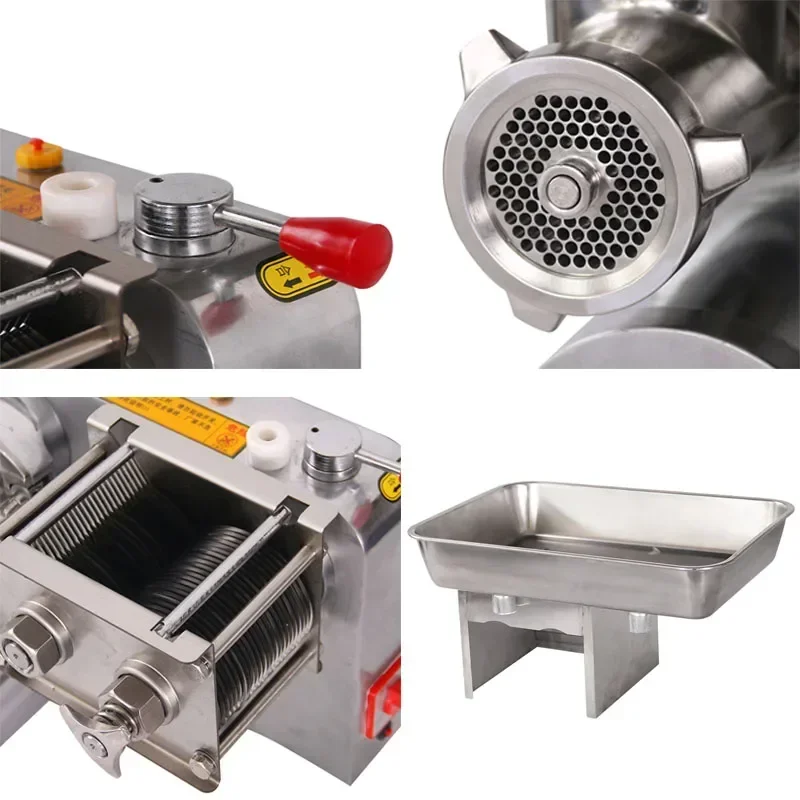 مفرمة اللحم الكهربائية الجديدة 200-500 كجم/ساعة وتقطيع اللحوم التجارية متعددة الوظائف التواء وقطع حقنة شرجية قطاعة اللحوم السجق