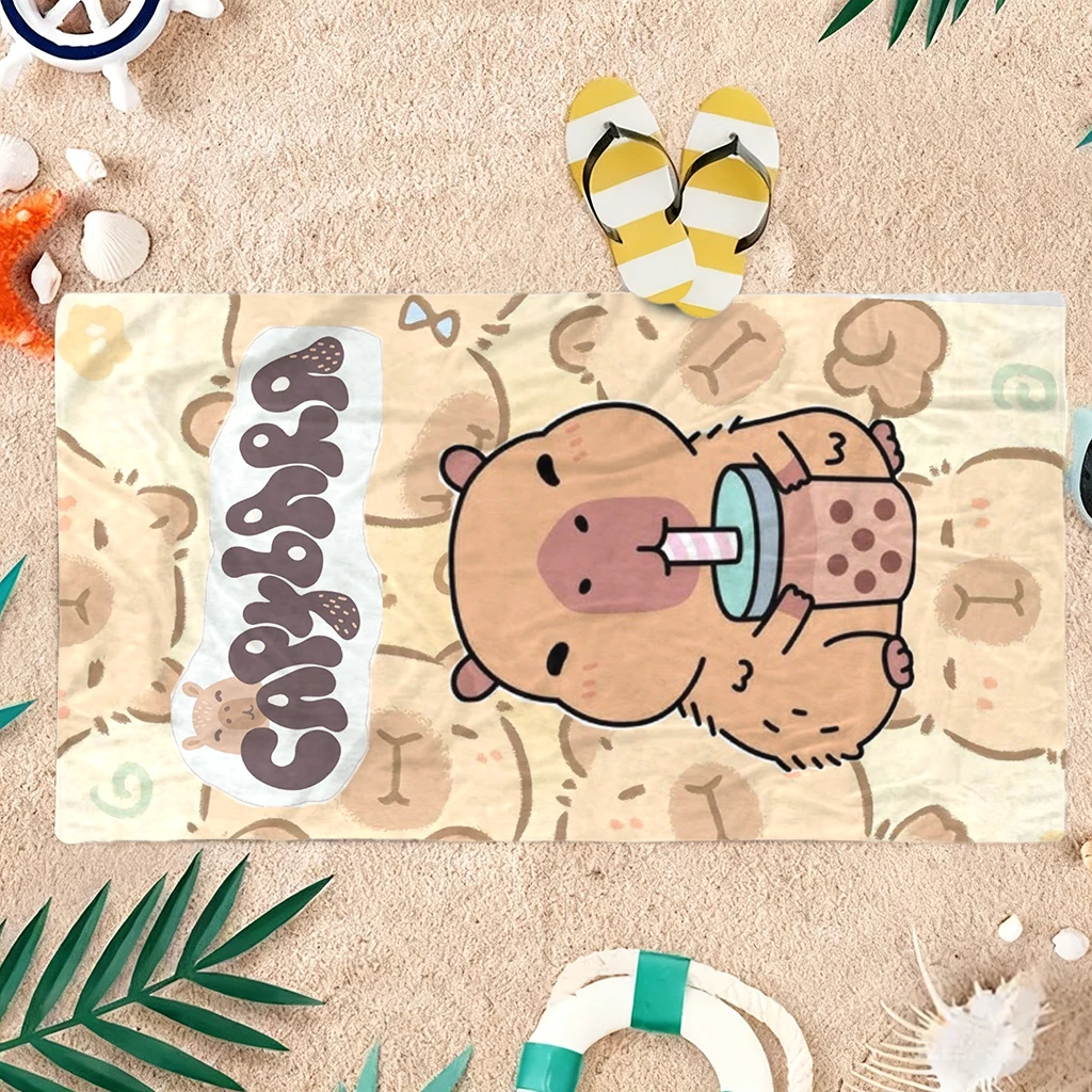 Capybara Cartoon Beach Towel Q - Towel Small Sport 评论和价格