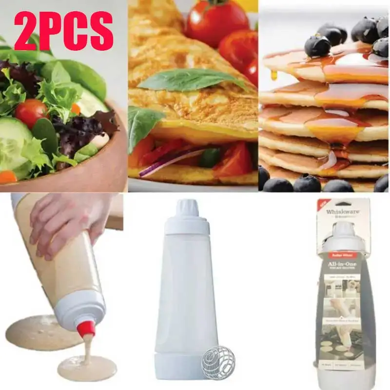 1000ml Manual Batter Mixing Bottle Batter Dispenser Sauce Squeeze Bottle Baking Funnel Mixing Tool Cake Pie Kitchen Accessories