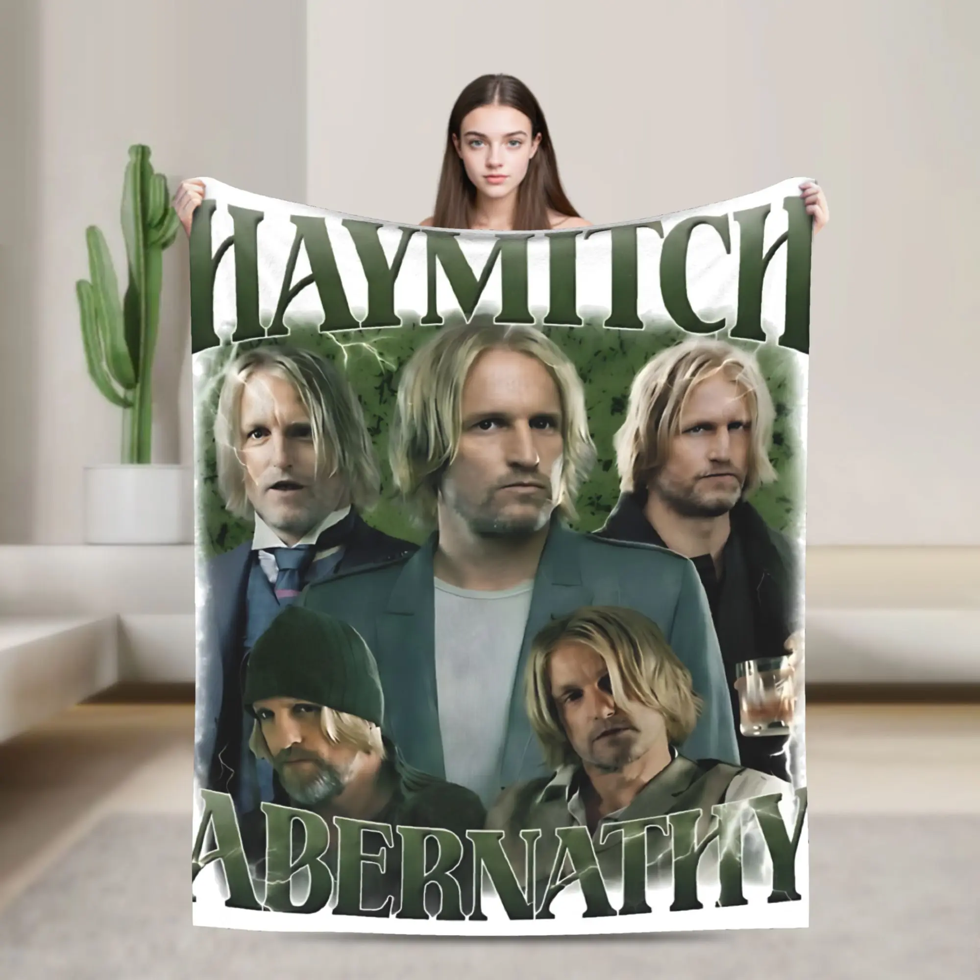 Haymitch Abernathy Sunrise on the Reaping Blanket Warm Soft Novelty Plush Bedding Throws Couch Chair Flannel Bedspread Bed Cover