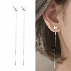 Long Tassel Heart Drop Earrings For Women Heart Ball Wedding Long Chain Hanging Dangle Earrings Fashion Party Jew A5z9