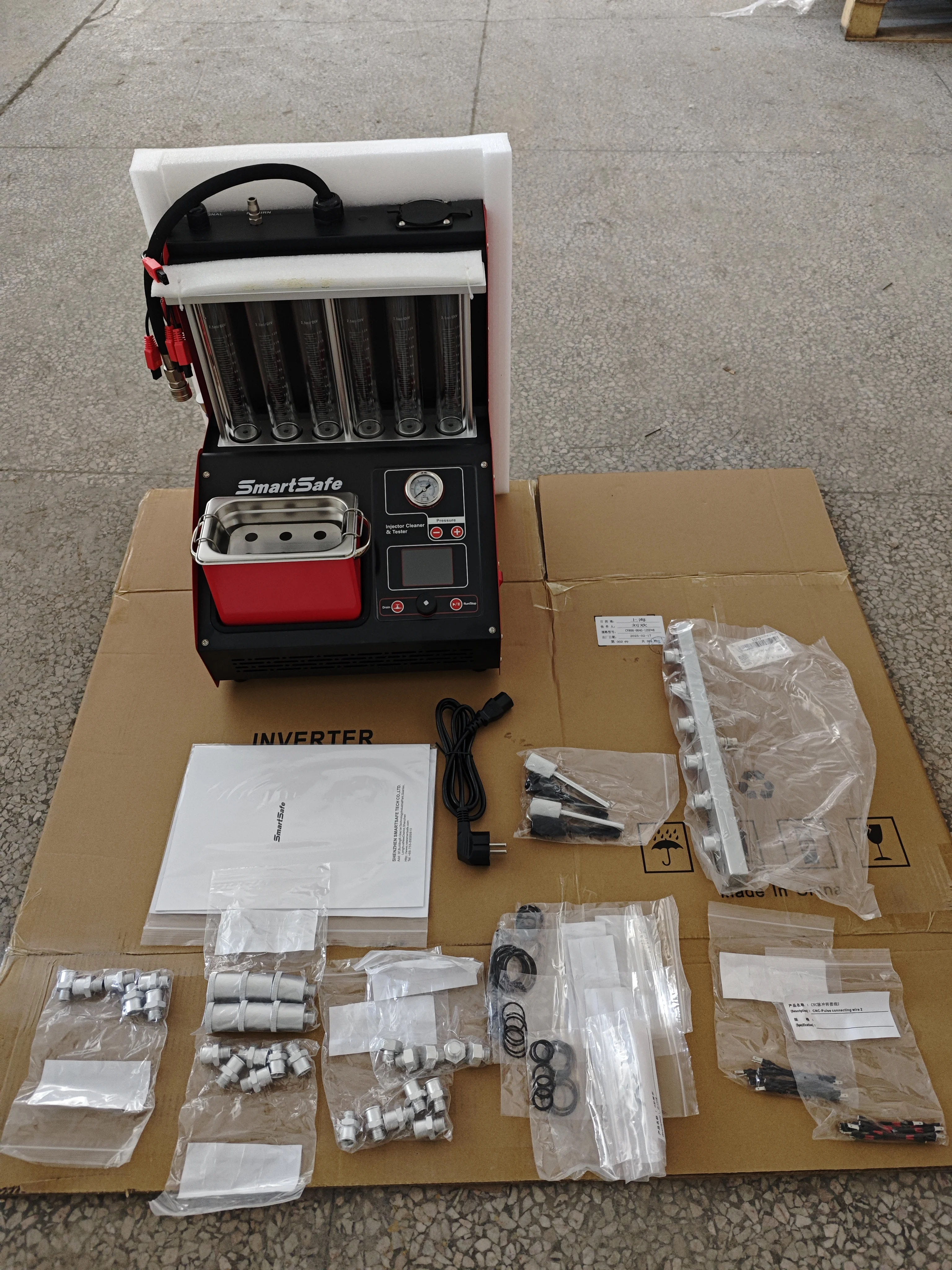 

Factory Wholesale CNC-603A Ultrasonic Auto Injector Cleaner Tester 6 jars Car Fuel Injector Tester Cleaner