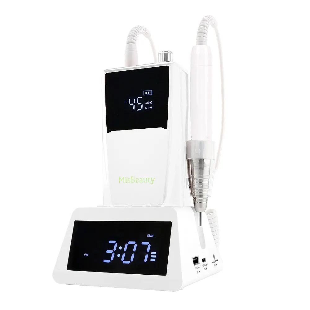 45000RPM High Speed Electric Nail Drill Machine Strong Power Rechargeable E File for Salon Manicure Pedicure