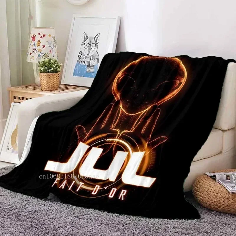 

Jul Rapper Blanket Album Cover Art Flannel Thin Blanket French Singer Portable Home Travel Office Lunch Break Blanket