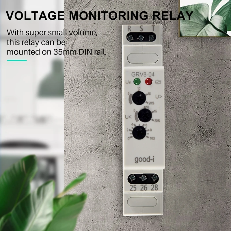 أفضل العروض GRV8-04 M460 3-Phase مراقبة الجهد التتابع تسلسل المرحلة فشل المرحلة حماية الجهد التحكم التتابع