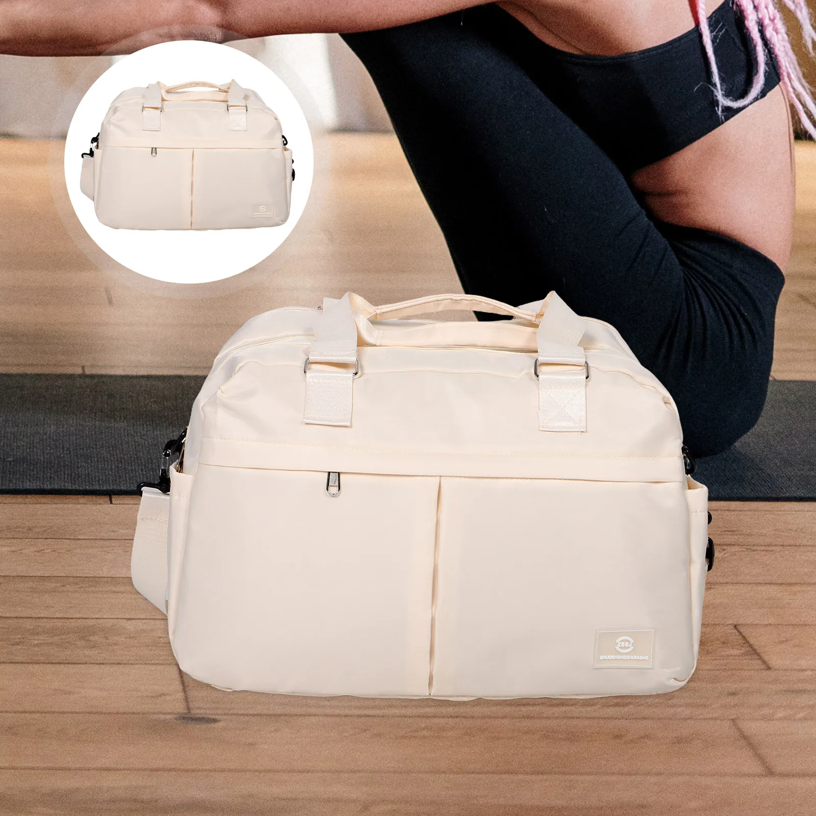 Expandable Dry Wet Separation Athletic Tote Bag Large Capacity Gym Travel Duffle Bag Lightweight Weekender for Men Women