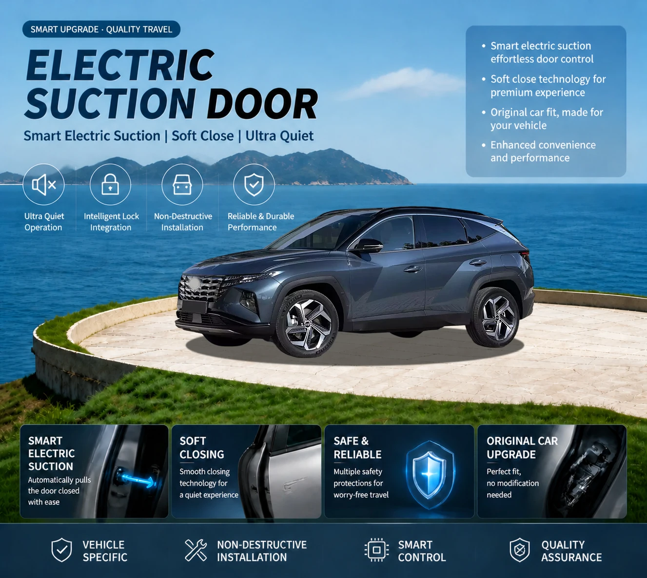 Car Specific Car Modification Auto Suction Car Door Soft Close Door Modification Parts & Accessories For Hyundai Tucson NX4 2020
