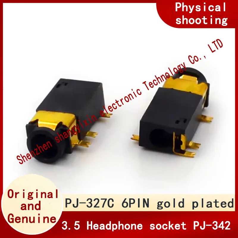 PJ-342 Single column PJ-327C 6pin Gold plated 3.5 Headphone socket High-end Audio socket