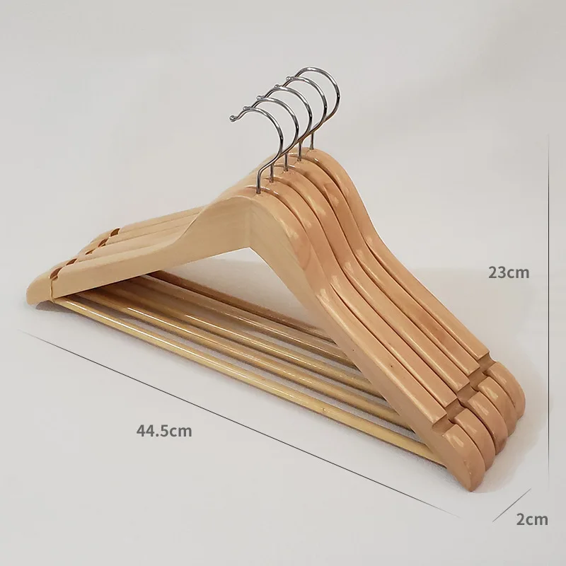 16 pcs Solid Wood Suit Racks Clothes Hangers Home Clothing Stretchers Wooden Non-Slip Trouser Hanger Suit Wide Shoulder Hanger