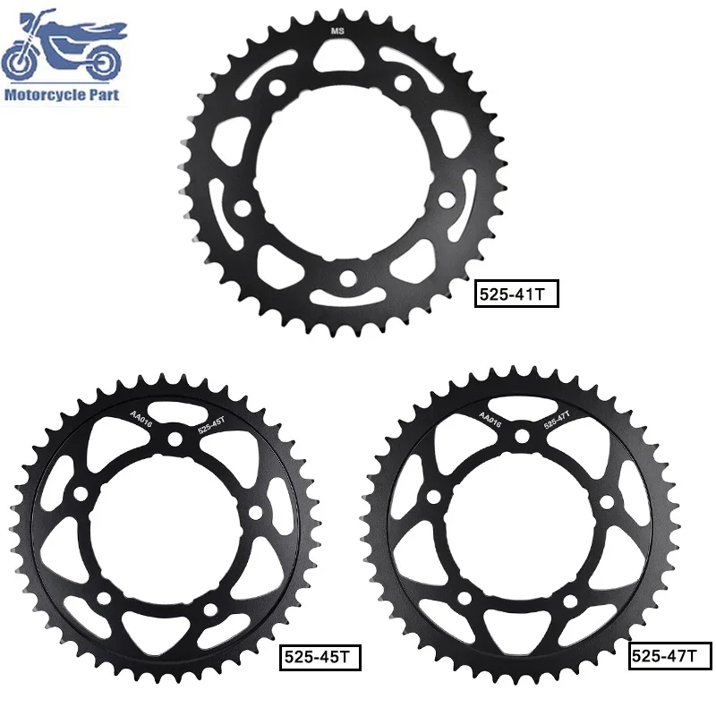 

41T 45T 47T Rear Sprocket Carburized Steel for YAMAHA YZF-R1 YZF R1 15-22 900 Nikken MT-09 MT09 21-22 for Motorcycle 525 Chain