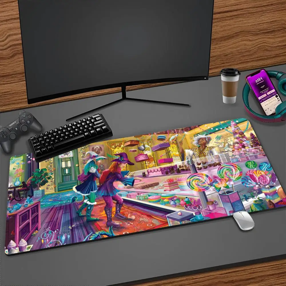 Magical Bakery on Steam Mouse Pad Cartoon Lockedge Large Gaming Pad Computer Gamer Keyboard Mat Desk Mousepad PC Desk Pad