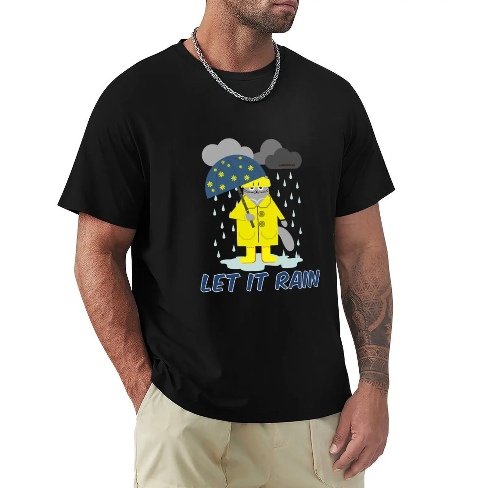 

Let it rain! T-Shirt shirts graphic tee graphic tee shirt Short sleeve tee men