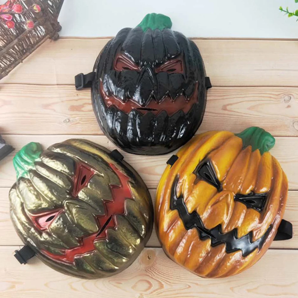 Máscara de cabeza de calabaza de terror de Halloween para mujeres y hombres, máscara de cara completa para fiesta de disfraces, accesorios de Cosplay divertidos, suministros de Rave