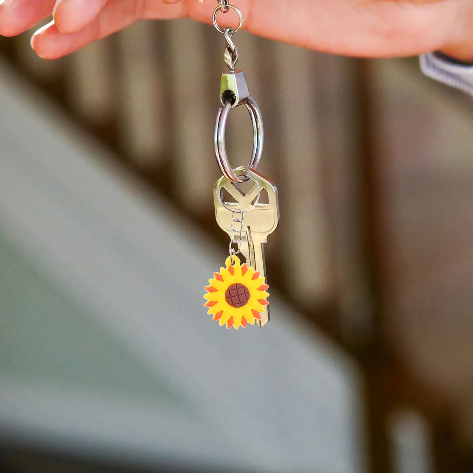 

12 Sets Sunflower Keychains Premium Metal Silicone Mesh Paper Wedding Favors Party Gifts Summer Theme Decorations Backpack