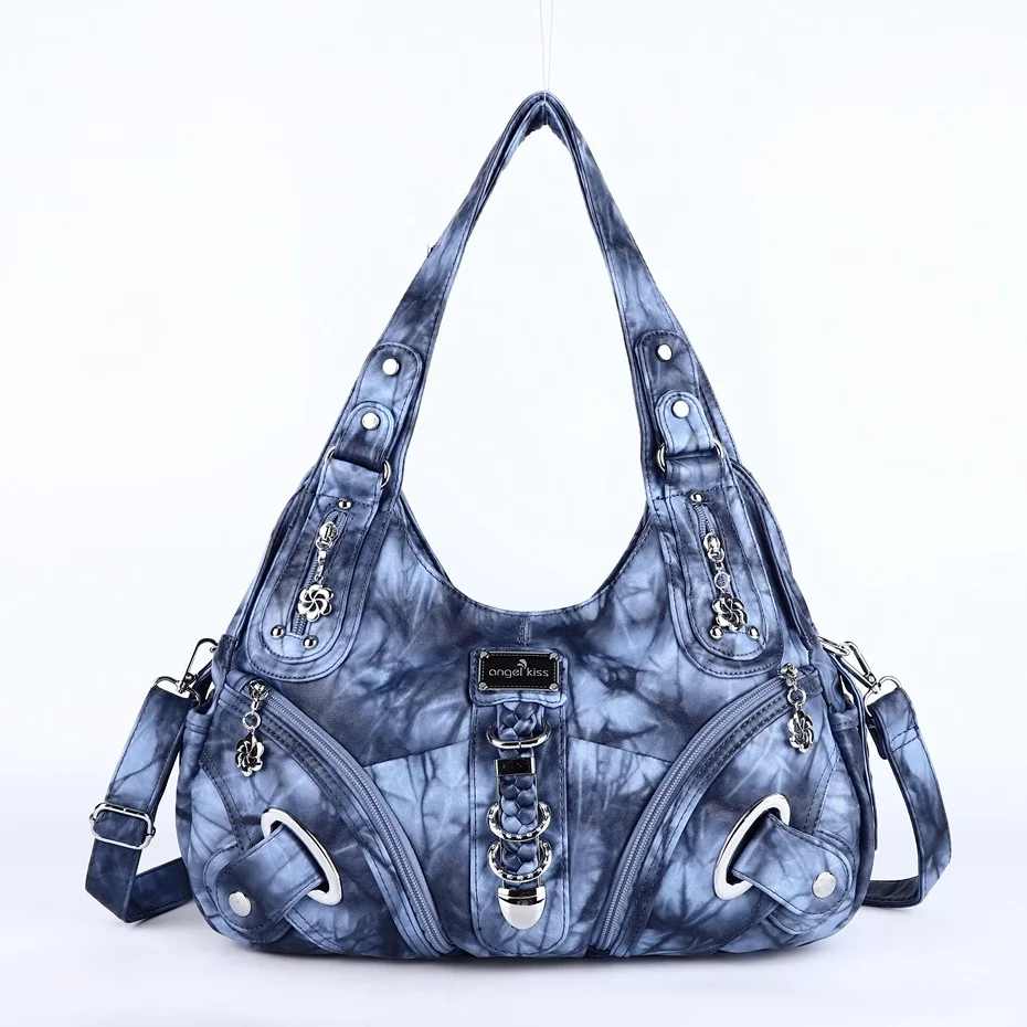 

Angel kiss Women Handbags Fashion Shoulder Bag Black Top-handle Bag Satchel Dumpling Pack Multi-pocket Shoulder Bag Large Purse