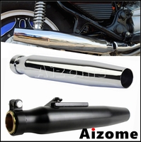 Universal 35-45mm Motorcycle Tapered Exhaust Silencer Retro Mufflers Pipe For Cafe Racer Custom Honda Suzuki Yamaha Boulevard 