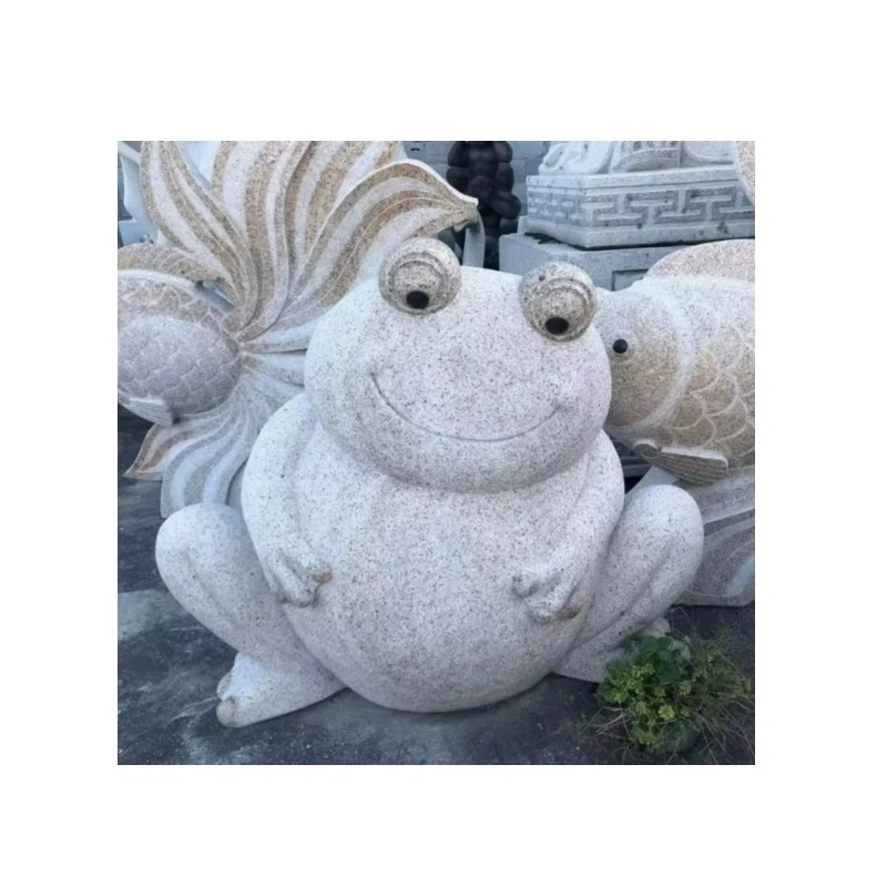 

Hand Carved Outdoor Garden Statue Small Granite Pebble Natural River Pebble Owl & Buddha Elegant Outdoor Decorations