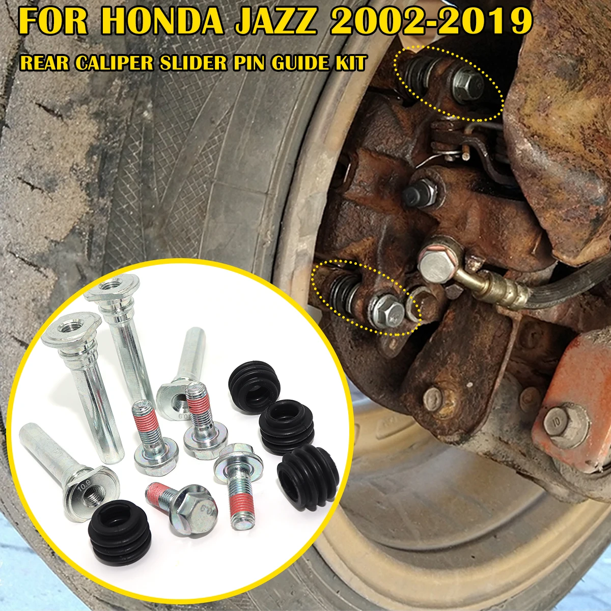 

Brake Caliper Cylinder Slider Guide Pin For Disc Housing Bolt Rubber Bushing Boot Seal Kit Replacement FOR HONDA JAZZ 2002-2019