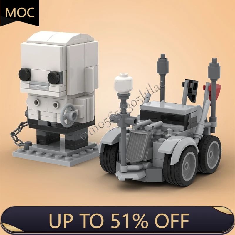 

200 PCS MOC Famous Movie Series Characters And His Cars Model Building Block Bricks DIY Creative Educational Toy Halloween Gift