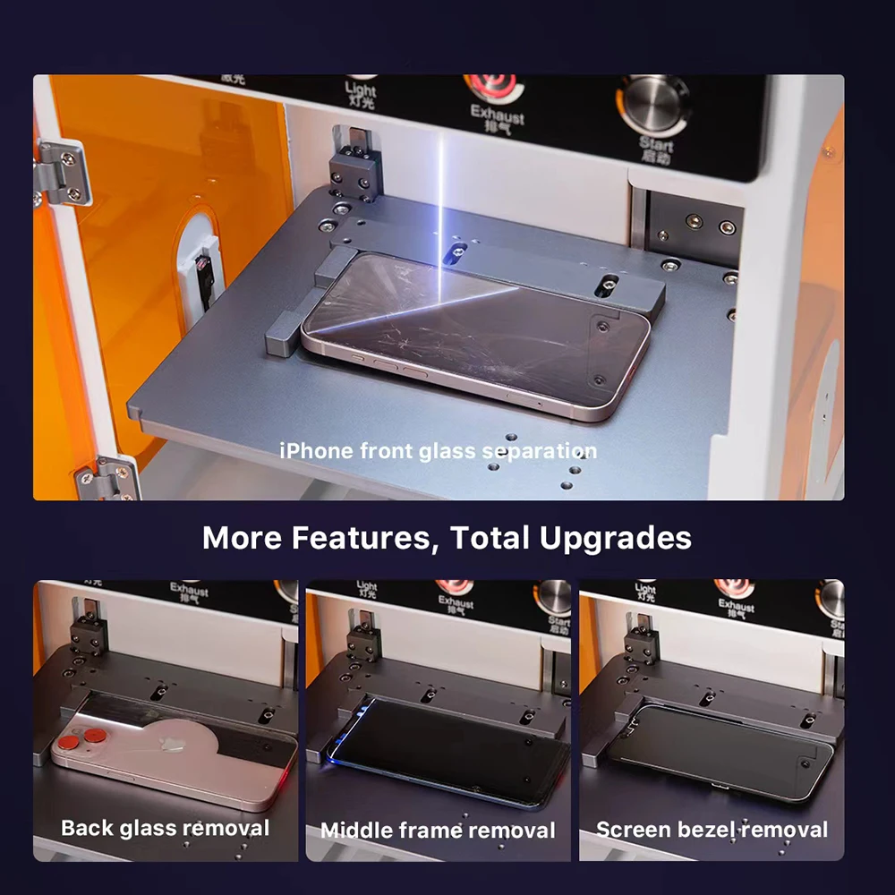 REFOX RK10 5W Cold Light UV Laser Machine for iPhone Mobile Phone Frame Disassembly Back Glass Removal Screen Lens Separating