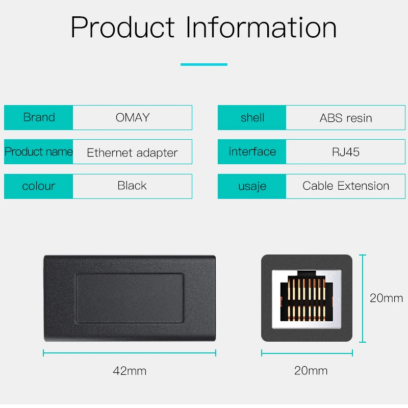 Ethernet Cable Extender,RJ45 cat5 cat6 cat6a Coupler, Extender Connector - Ethernet Coupler Female to Female