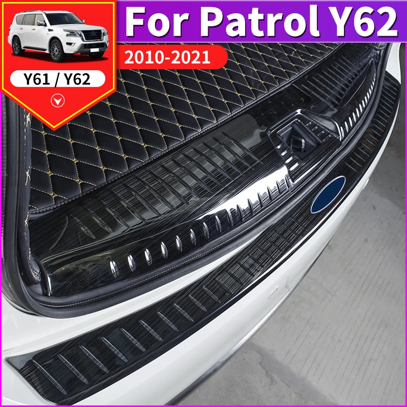 

For 2012-2022 Nissan Patrol Y62 Rear Threshold Protection Plate Modification Tail Door Guard Board Decorative Accessories