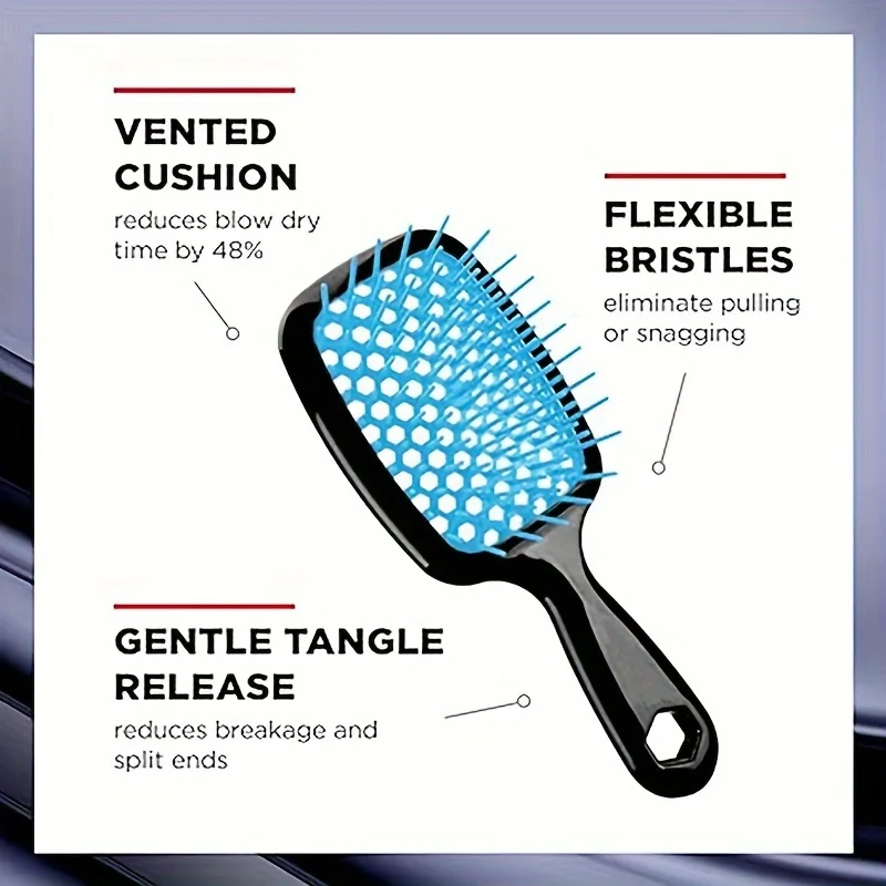 Hollow Out Soft Flexible Detangling Hair Brush Scalp Massage Comb Hair Brush For Wet Or Dry Hair Scrubber African scrub net