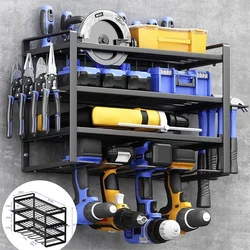 Power Tool Rack Electric Drill Holder Wall Mount Organizer Wrench Tool Workshop Screwdriver Storage Shelf Tool Organization