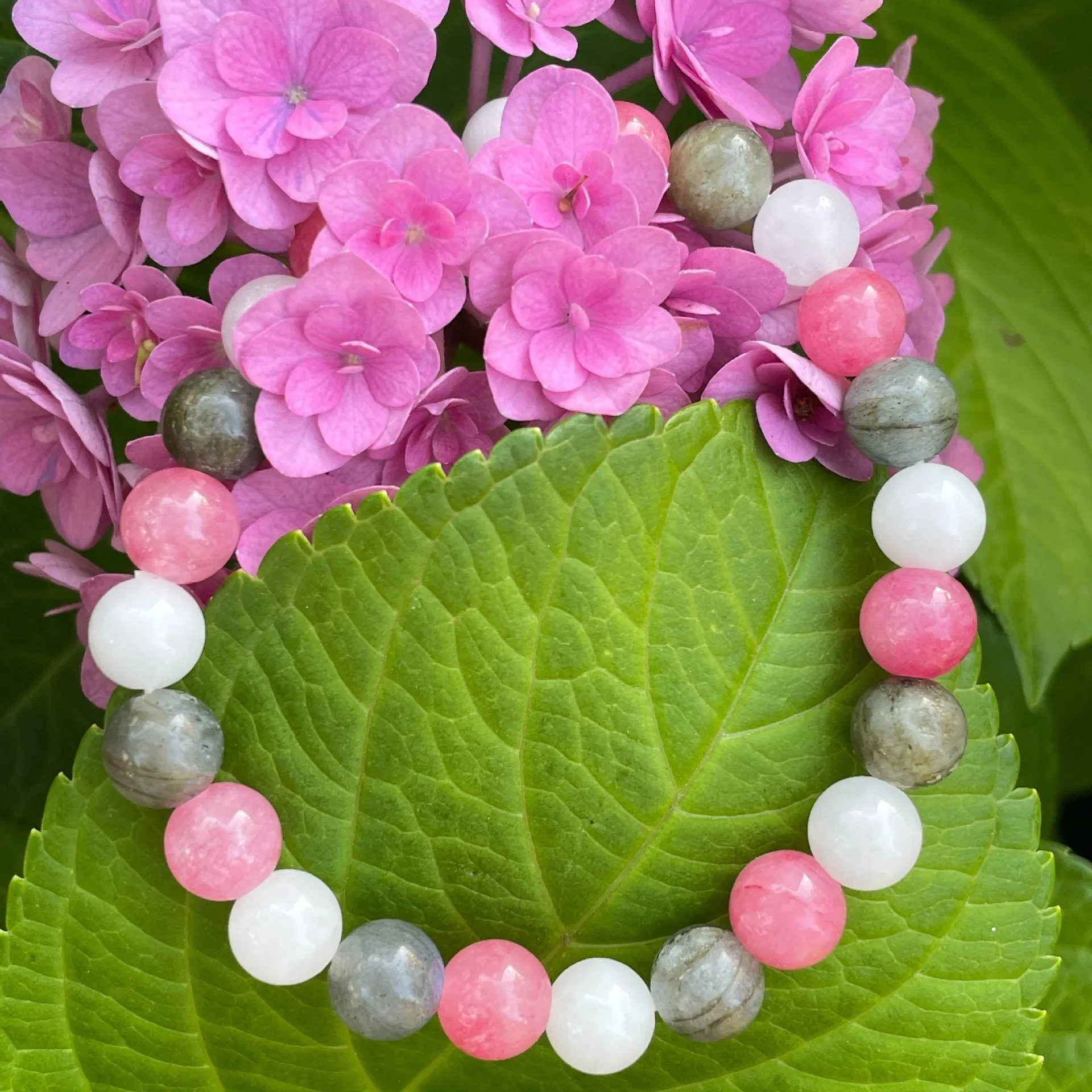 OAIITE Lovely Pink Gift Bracelet For Women Natural Stone Beads Rosary Bracelet Yoga Meditation Spiritual Healing Bracelet