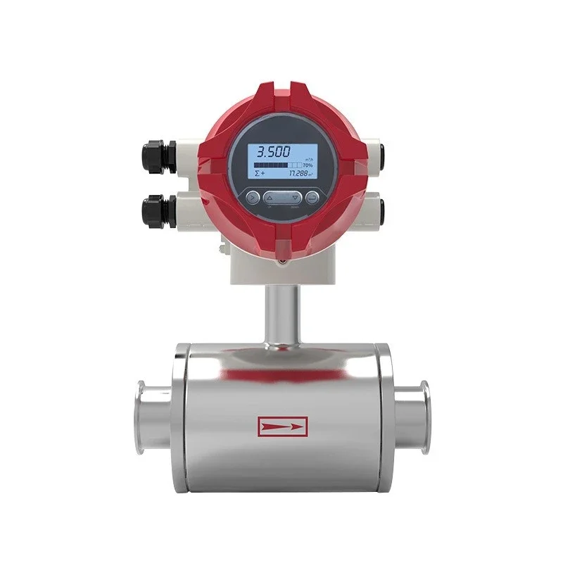 Clamp quick-loading sanitary electromagnetic flowmeter, anti-corrosion stainless steel hydrochloric acid sulfuric acid liquid