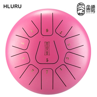 HLURU Glucophone Steel Tongue Drum 8 Inch 11 Notes F Tone Hand Drum Music Drum Ethereal Drum Percussion Musical Instrument