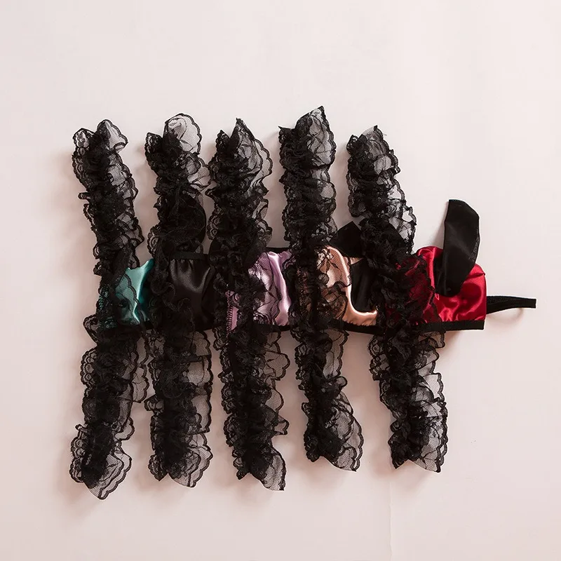 بقماش شفاف الفيل الأنف الملابس الداخلية سيسي الحقيبة سراويل مثير كروسدرسرز الملابس الداخلية الساتان البسيطة T-الظهر ثونغ g-سلسلة السروال #6