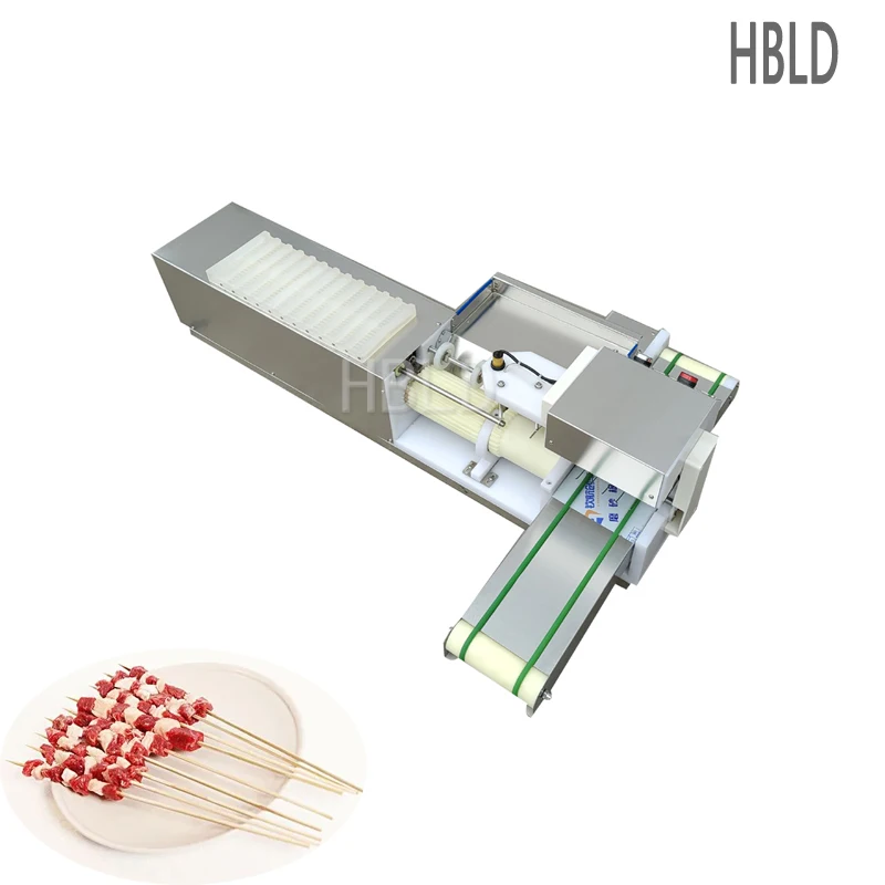 

High Quality Fully Automatic Skewer Machine Food Grade Stainless Steel Chicken Beef Skewer Making Machine