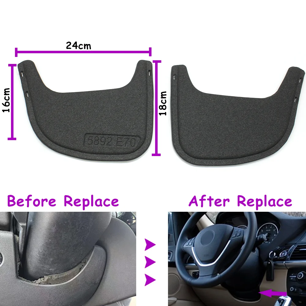 E70 E71 E72 LHD RHD Car Front Dashboard Steering Wheel Lower Cover Sponge Backplate Replacement For BMW X5 X6 2007-2014 view 5
