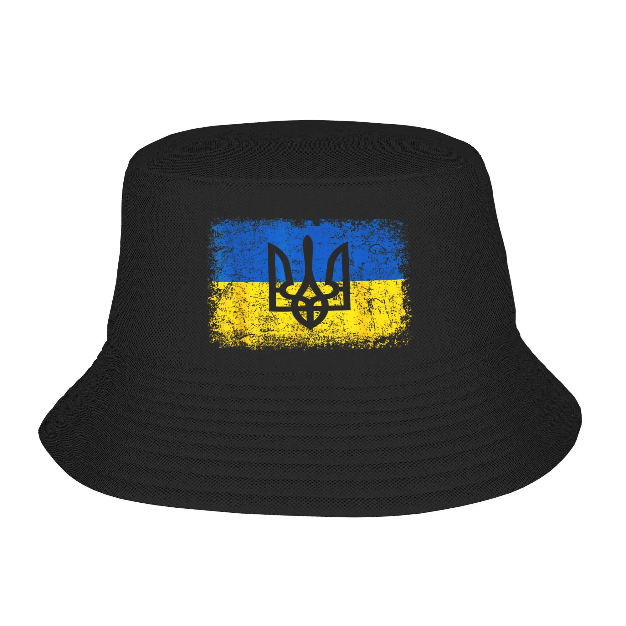 

Couple Ukraine Ukrainian Flag Bucket Hat Soft Fold Fisherman Hats Spring Fashion Vacation Caps Hawaii Custom DIY Sun Hat