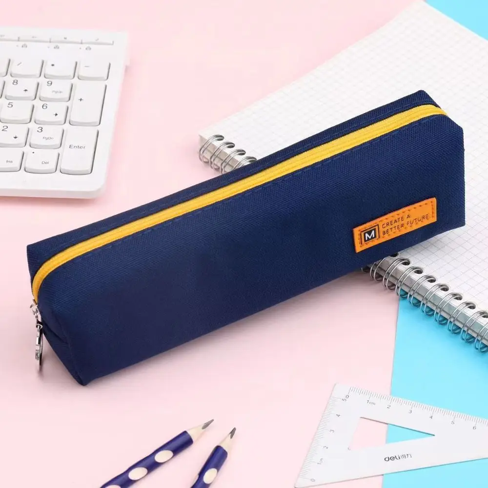 Simplicity Oxford Pencil Case Multi-functional Large Capacity Pen Bag Stationery Storage Pouch Student Gift