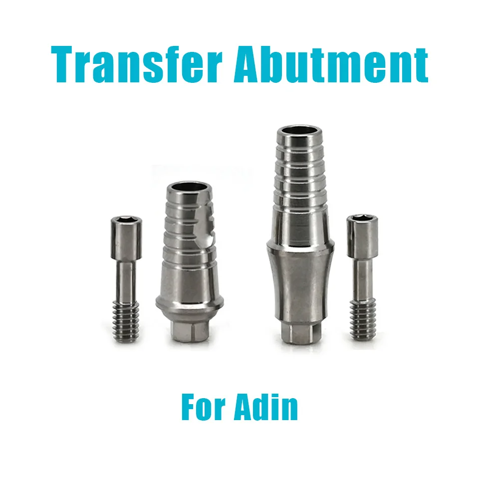 10Pcs Dental Implant Cemented Straight Abutment Titanium Hex Screws Compatible Adin System Dentistry Prosthetic Lab Equipment